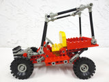 Vintage 1981 Lego Legoland Red Technic Dune Buggy 8845 Car Vehicule, Suspension, Red and Yellow