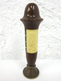 Vintage Art Deco Wax Seal Stamp Sceau 2.75" Tall, Amber Bakelite and Resin Patterns, Blank, No Monogram Engraved