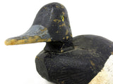 Antique Primitive Duck Hunting Decoy 14" Long Solid Wood, Original Paint, Weight and Hook, Rotating Head, From Montreal, Quebec, Canada