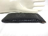 Vintage 1960's Genuine Black Snake Skin Women's Glasses Pouch Case Purse, 6.5 X 3", Hinged, Souple