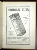 Antique 1903 Medical Books on Urinary Tract Disorders Diseases by Doctor Alex Renault, Treatments, Illustrations and Ads, Paris, France