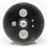 Vintage 1950's Fly Fish Reel 2 7/8" Dia. Signed Ocean City Plymouth Model 77, Ajustable Fly Wheel Drag, On Off Pawl Switch