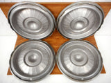 4 Original Ford Mercury Meteor 1957 1958 1959 Car Rim Wheel Hub Cap Covers 14", Dog Dish, Car Restoration, Man Cave Wall Hangers