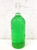 Vintage Old Log Cabin Bourbon Whiskey Glass Bottle 10.5", Diamond Glass Company Canada 30 Onces