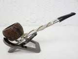 Vintage Modernist Estate Tobacco Pipe by Kool Smoke England 5 3/4", Nylon and Wood, Removable Bowl, NOS Never Used