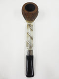 Vintage Modernist Estate Tobacco Pipe by Kool Smoke England 5 3/4", Nylon and Wood, Removable Bowl, NOS Never Used