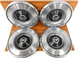 4 Original 1970's Ford Torino, Ranchero, Maverick, Mercury Comet and Montego Car Rim Wheel Hub Cap Covers 14", Dog Dish, Car Restoration