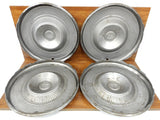 4 Original 1970's Ford Torino, Ranchero, Maverick, Mercury Comet and Montego Car Rim Wheel Hub Cap Covers 14", Dog Dish, Car Restoration