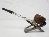 Vintage Modernist Estate Tobacco Pipe by Kool Smoke England 5 3/4", Nylon and Wood, Removable Bowl, NOS Never Used