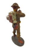 WWII Vintage Toy American Soldier Figurine 3" by Elastolin Lineol Germany, Aiming with Riffle