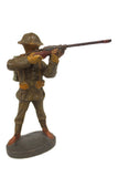 WWII Vintage Toy American Soldier Figurine 3" by Elastolin Lineol Germany, Aiming with Riffle