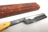 Antique Genco Reico Barber Straight Razor 9 1/4", Reico Silver Steel Focus Model, Original Box