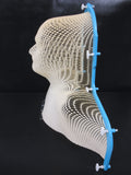 Aquaplast Radiotherapy Mask Mold Casting from Medical Patient 22X19", Soaked Thermoplastic, Clips Hold Patient on Radiotherapy Machine