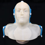 Aquaplast Radiotherapy Mask Mold Casting from Medical Patient 22X19", Soaked Thermoplastic, Clips Hold Patient on Radiotherapy Machine