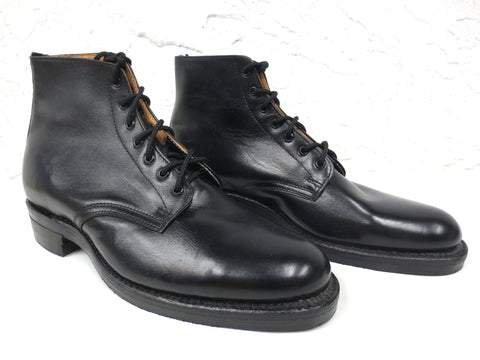 Vintage New Never Used Military Police Biltrite De Luxe Leather Boots Size 10-10.5, Nitrile-Gum Oil & Acid Resistant, Black, 6.5" Tall