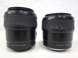 Pair of Minolta AF Zoom Xi Lenses A mount, 28-80mm f/4(22)-5.6 0.8m/2.6ft and 80-200mm f/4.5(22) - 5.6 1.5m/4.9ft, Protective Caps