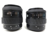 Pair of Minolta AF Zoom Lenses A mount, 35-70mm f/3.5(22)-4.5 and 28-80mm f/4(22)-5.6 with Macro Switch, Protective Caps