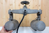 Vintage Industrial Spotlight Light Fixture 500 Watts signed Carlstadt New Jersey, Anti Explosion Domes, Cast Aluminum, Loft and Garage