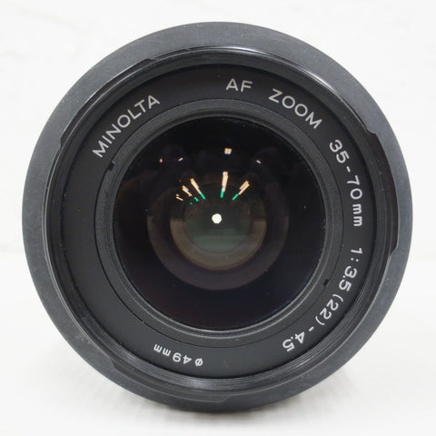 Vintage Minolta AF Zoom Lens A mount, 35-70mm f/3.5(22)-4.5, Serial 61332997, Made in Japan