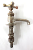 Antique 1900's Chrome Plated Solid Brass Kitchen Faucet Signed Empire 3 1/2" Tall, Complete Hardware