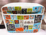 Vintage Airplane Airline Carry On Shoulder Bag 13X10" signed Transversion, Flight Attendant Card Signs