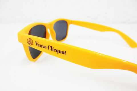 Vintage Veuve Clicquot Ponsardin Champagne Advertising Sunglasses, 5 3/4" Wide, 1 7/8" Tall, Comfortable, Like New