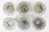 3 Pairs of Antique Victorian 12 Point Crystal Glass Door Knobs Screws & Rods #3