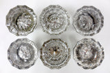 3 Pairs of Antique Victorian 12 Point Crystal Glass Door Knobs Screws & Rods #4