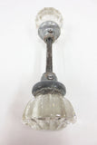 Pair of Antique Victorian 12 Point Crystal Glass Door Knobs, Screws & Rod #6