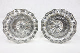 Pair of Antique Victorian 12 Point Crystal Glass Door Knobs, Screws & Rod #10