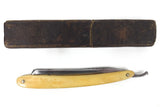 Antique Magnetic Diamond Steel Straight Razor 9 1/2", Special Full Hollow Ground Model, with Box