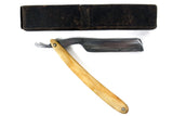 Antique Magnetic Diamond Steel Straight Razor 9 1/2", Special Full Hollow Ground Model, with Box