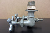 Antique Victorian Claw Foot Bath Tub Faucet signed Mueller, Nickel Plated Solid Brass, Hot and Cold Water Handle Knobs