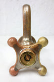 Antique 1900's Chrome Plated Solid Brass Kitchen Faucet Signed Empire 3 1/2" Tall, Complete Hardware