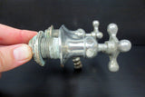 Antique Victorian Claw Foot Bath Tub Faucet, Nickel Plated Solid Brass, Original Hot and Cold Knobs