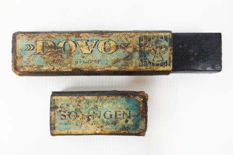 Antique Solingen Dovo Germany Straight Razor Box, Barber Razor Collector's Box, Angel Emblem