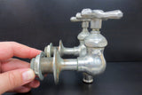 Antique Victorian Claw Foot Bath Tub Faucet signed Wallaceburg, Nickel Plated Solid Brass, Original Hot and Cold Knobs