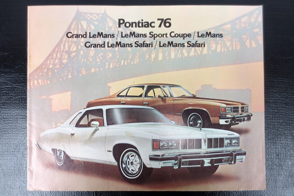 1976 Pontiac Grand LeMans, LeMans Sport, Safari Car Brochure Booklet Advertising 11 pages