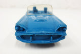 1950's Blue Convertible Toy Rubber Car w/ Dog, Tomte Laerdal Stavanger Norway