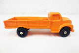 1950's Orange Flatbed Pickup Toy Rubber Truck, Tomte Laerdal Stavanger Norway