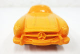 1950's Orange Mercedes-Benz 300 SL Toy Rubber Car, Tomte Laerdal Stavanger Norway