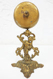 Antique Twist Bell 7" Hotel Desk Counter & Dinner, Ornate Gold, Mandolin Player