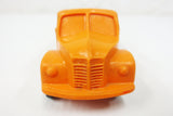 1950's Orange Flatbed Pickup Toy Rubber Truck, Tomte Laerdal Stavanger Norway