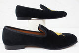 Rare Tricker's Loafer Shoes Freemason Masonic, Black Velour, London England Size 10.5