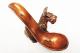 Vintage Schnauzer Terrier Dog Tobacco Pipe Holder 3X3", Cast Iron Bronze, Estate