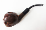 Vintage Skull Head Estate Tobacco Pipe 5", Carved Teeth, Hand Carved Briar Italy