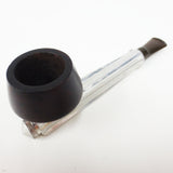 Vintage Kirsten M Aluminum Estate Tobacco Pipe 5 1/4" Long, Modernist Wood Bowl