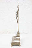 Antique Nickel Plated Chruch Pedestal Crucifix 12" Tall, Arma Christi, Germany