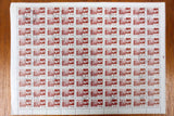 Russia 1966 Sheet of 100 Stamps 1 KON Noyta, Palace of Congresses in Kremlin