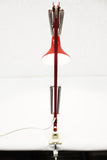 Vintage Mid Century Luxo Drafting Desk Lamp 31" Long Articulated Swing Arm, Bright Red, 6 3/4 Diameter